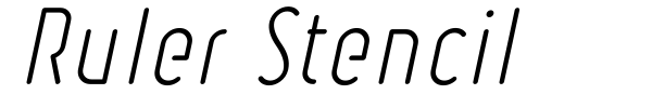 Ruler Stencil font preview